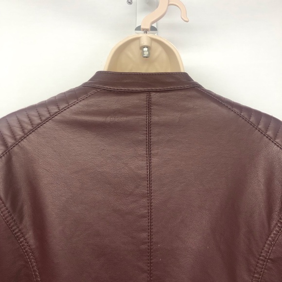 Day Trip Brown Faux Leather Moto Jacket - Picture 8 of 16
